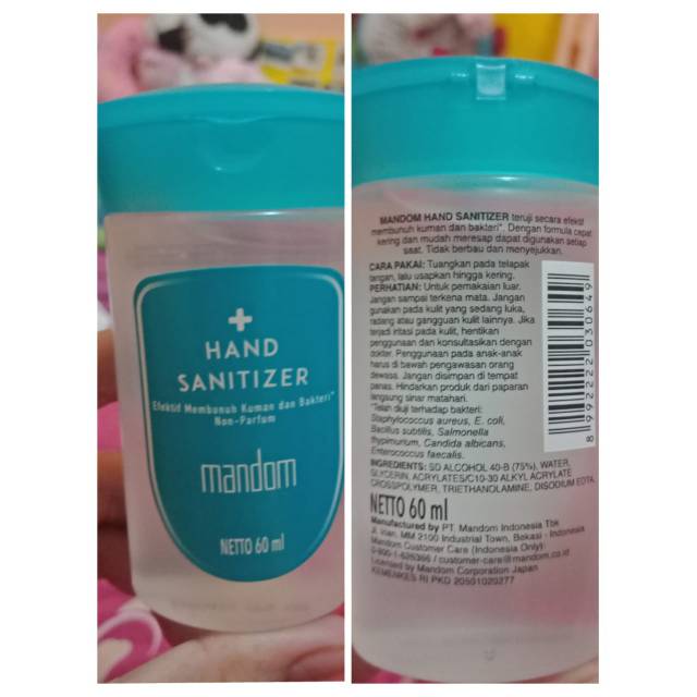

mandom handsanitzer gel 60 ml