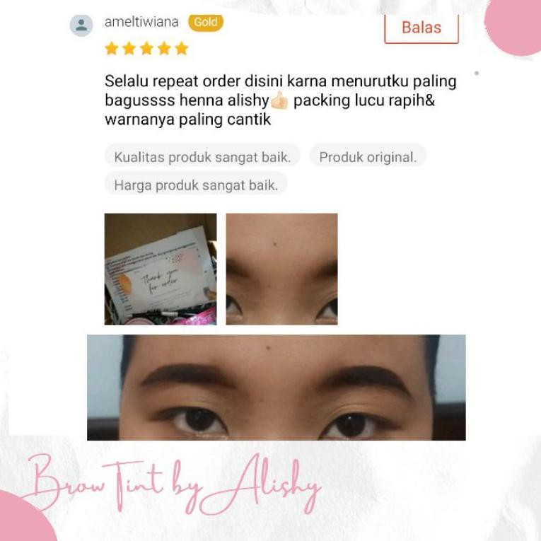 Ad4 Banya4k,,[PROMO] Alishy Brow tint Premium - HENNA ALIS Tahan Lama| HENNA ALIS 10gr |siap Diorder
