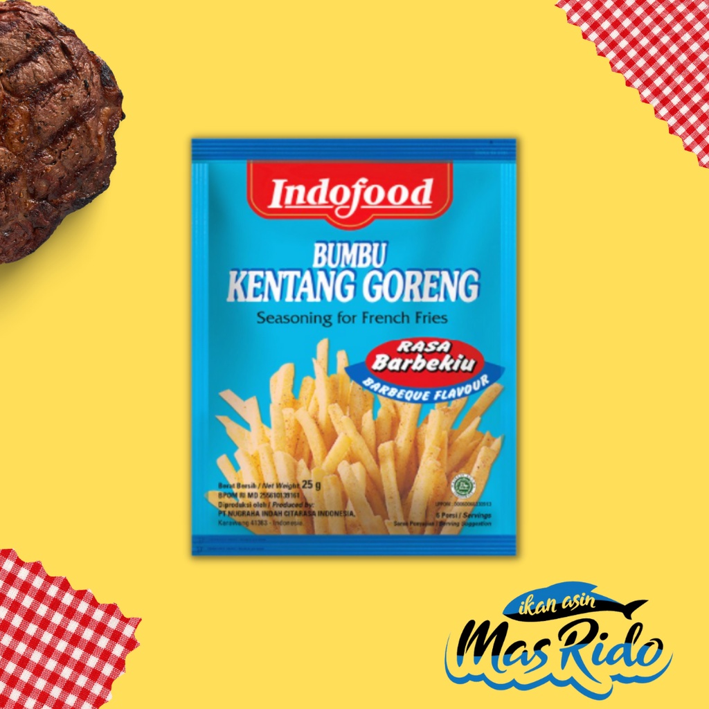 

Bumbu Indofood Kentang Goreng Barbeque 25 Gram Praktis Harga Termurah