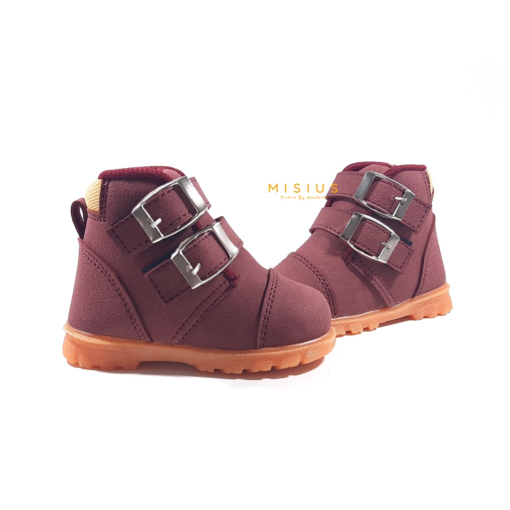 Misius - Rocky Sepatu Boots Anak Double Gesper