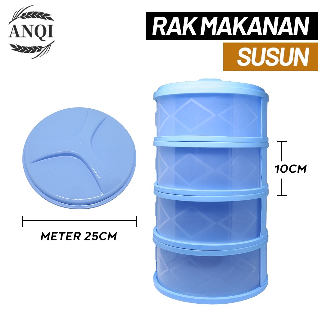 ANQI 1888 Rak Makanan Susun Tetap Hangat Meal Cover Tudung Saji Penyimpanan Makanan Tudung Saji Bertingkat Food Cover Rak