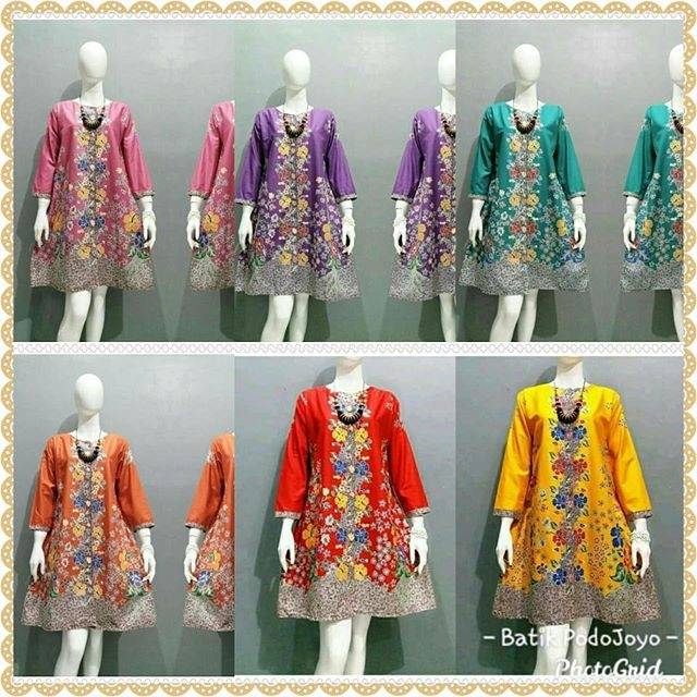Tunik Atau Dress Batik Pekalongan Kode N127 N128 N129 N130 N131 N132 Allsize Dan<br />jumbo