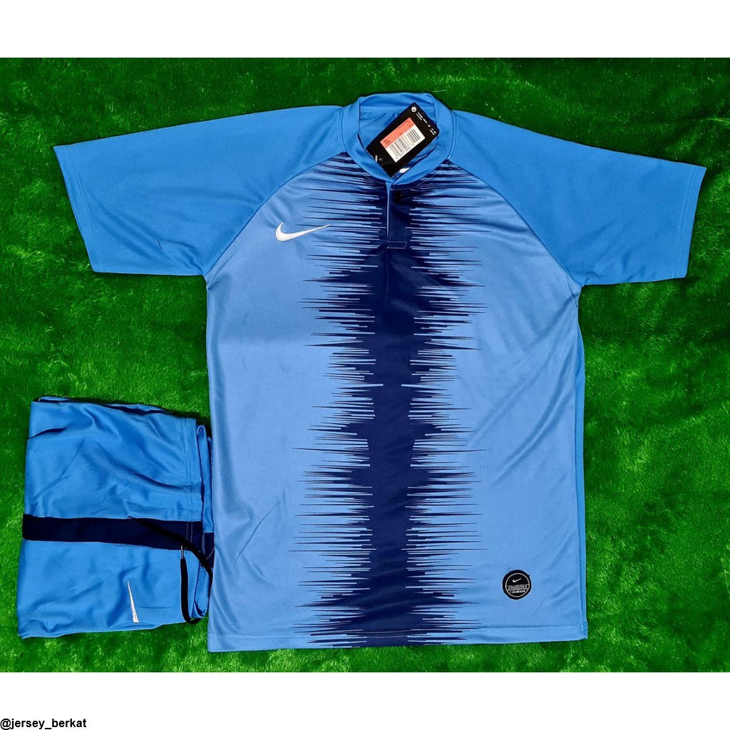 SETELAN FUTSAL / BAJU BOLA FLASH BIRU GRADE ORI