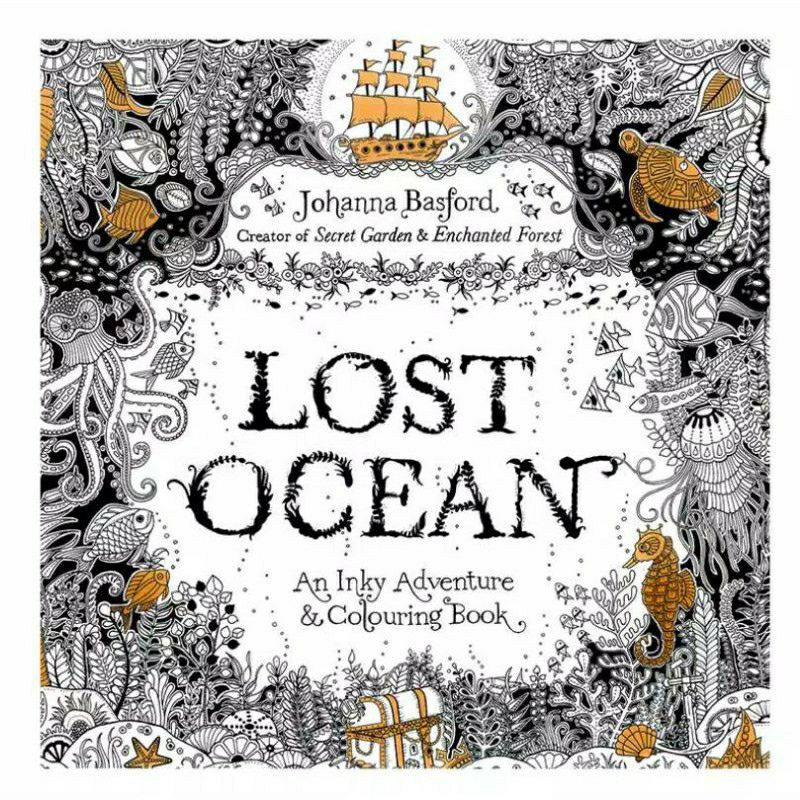 Adult Coloring Book Buku Mewarnai untuk Dewasa Sebagai Penghilang Stress-Lost Ocean