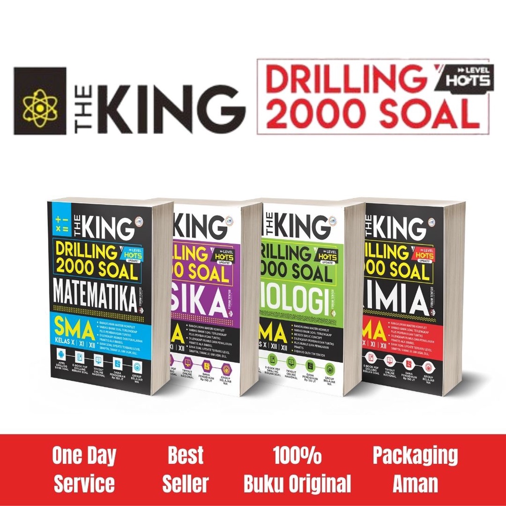 BUKU SMA - THE KING DRILLING 2000 SOAL MATEMATIKA, BIOLOGI, KIMIA, FISIKA SMA / FORUM EDUKASI