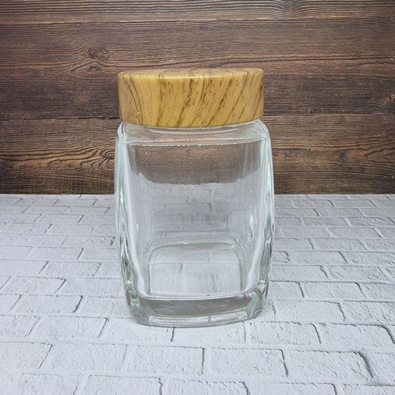 (Min. 4 pcs) JAR KACA 180 ML SQUARE / JAR KACA 180ML / SELAI / MADU / BUMBU / SAFRON