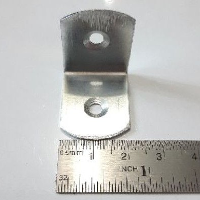 Siku Besi L Oval 25mm × 20mm Ambalan Penyangga Rak 2 Lubang - PENDEK