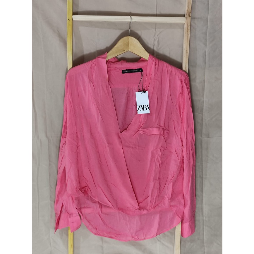ZARA BLOUSE CEWEK SISA EXPORT BRANDED SIZE M