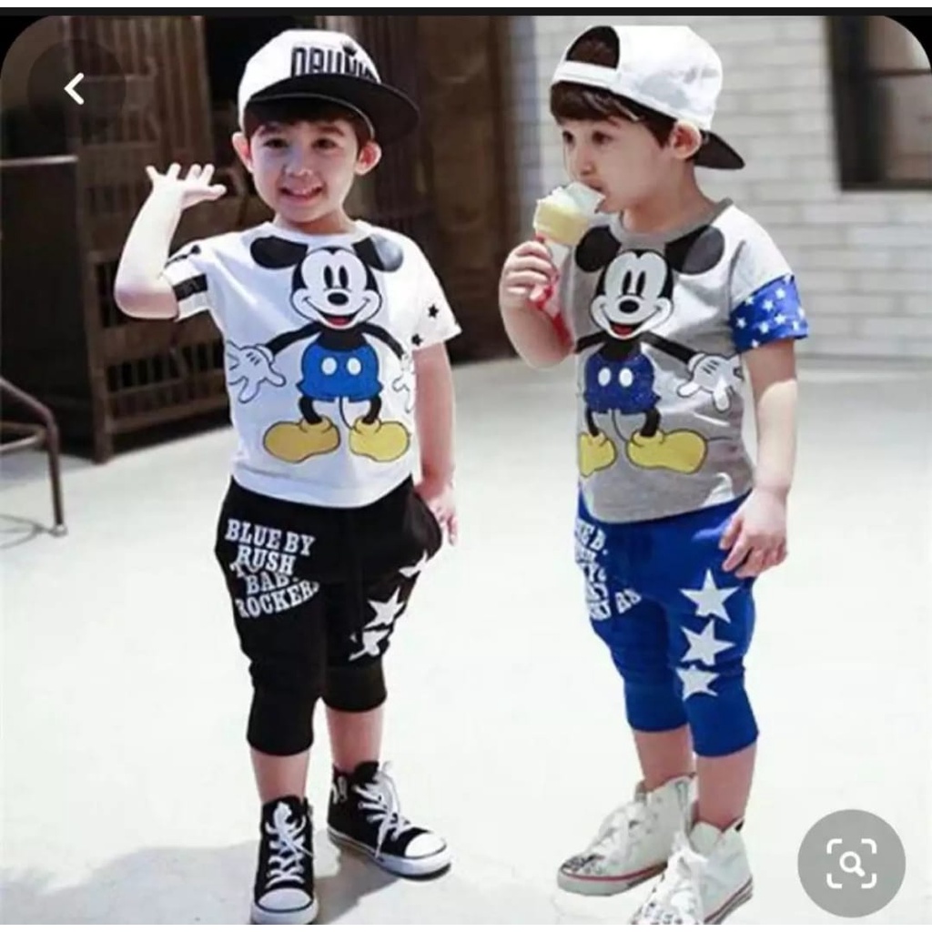 SETELAN ANAK BAJU ANAK MIKKY ROCKER 1-5 TAHUN BAJU ANAK LAKI LAKI BAJU ANAK PEREMPUAN TERMURAH TER LARIS HARGA GROSIR