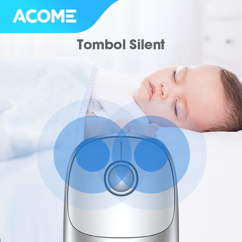 Acome Mouse Wireless Silent Click 1600DPI AM500 Garansi Resmi 1 Tahun