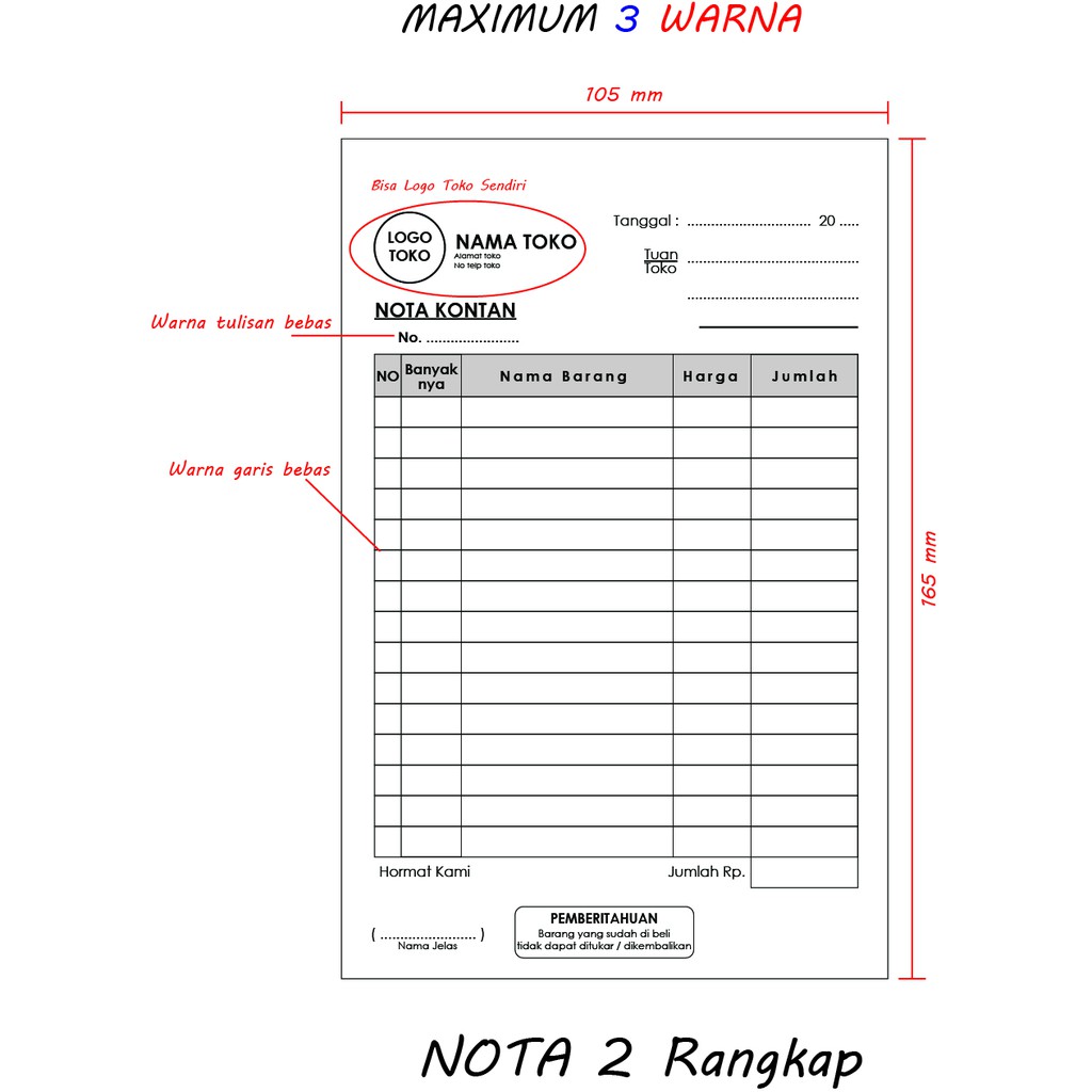 

Nota 2 ply 165 x 107