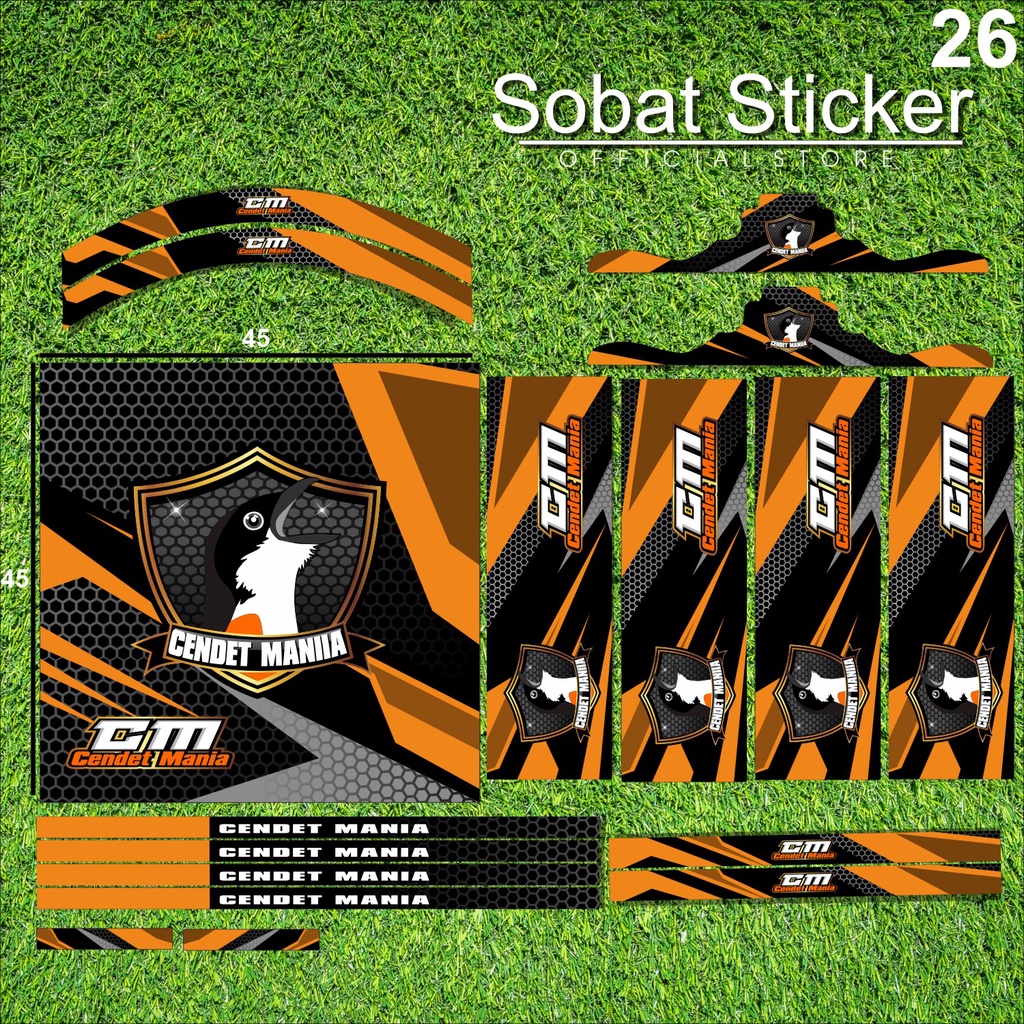 Stiker Decal SANGKAR KOTAK KICAU MANIA Sangkar EBOD JAYA Sangkar ORIQ JAYA Sangkar Kicau MANIA KACER