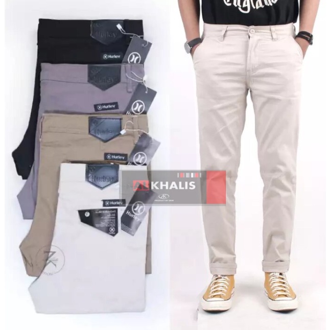 CELANA PRIA CHINO Slim fit Panjang Kerja kantor Santai Liburan Clana Kain Pria Kekinian Original