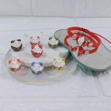 lucky cat gelang / bracelet lucky cat/ gelang manekineko / lucky cat  acc