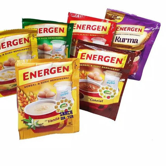 

>D2289) ⭐⭐⭐⭐⭐ ENERGEN SEREAL COKLAT VANILLA KACANG IJO JAHE JAGUNG 1 RENTENG RENCENG harga bersaing