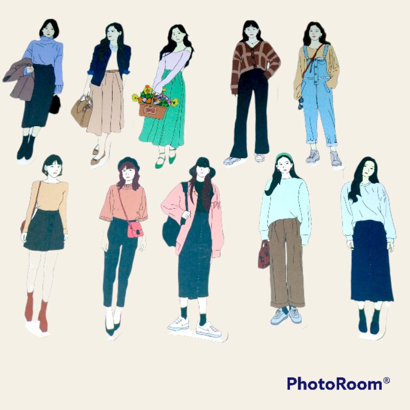 

insfera.mise | stiker | ootd girl | 02 | 10 pcs