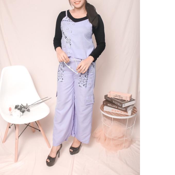 ❀ RX Fashion - Set Kulot Bandana//Kulot Cutbray Fashion Wanita -R2 ➧