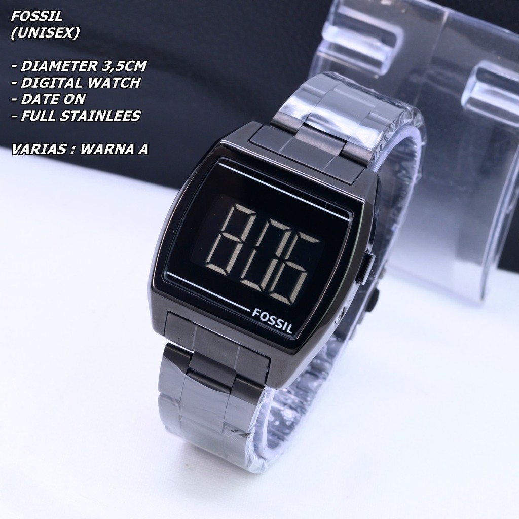 JAM TANGAN UNISEX FASHION RANTAI BODY SEGI TANGGAL AKTIF