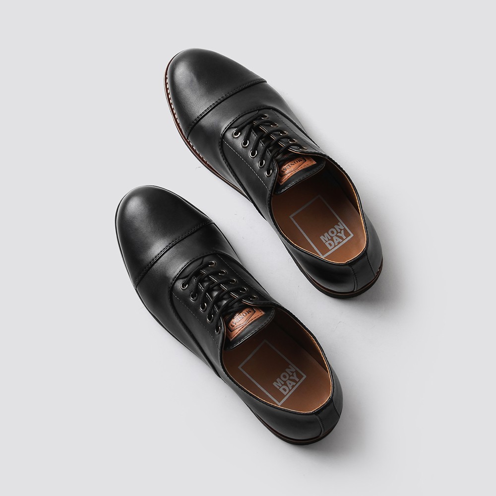 OXFORD BLACK |ManNeedMe x Monday| Sepatu Oxford Pria | Pantofel Formal