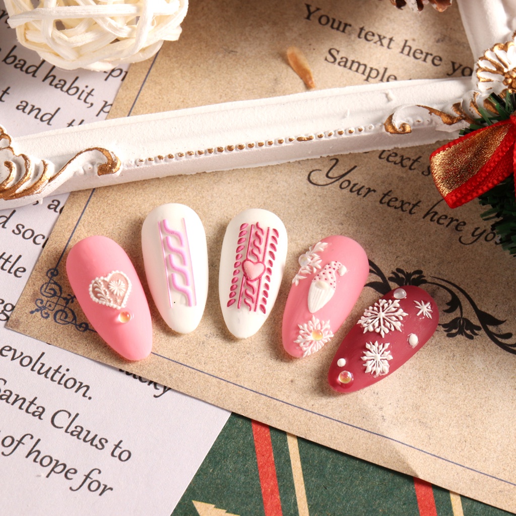 Providence Stiker Kuku Tema Natal Untuk Nail Art DIY