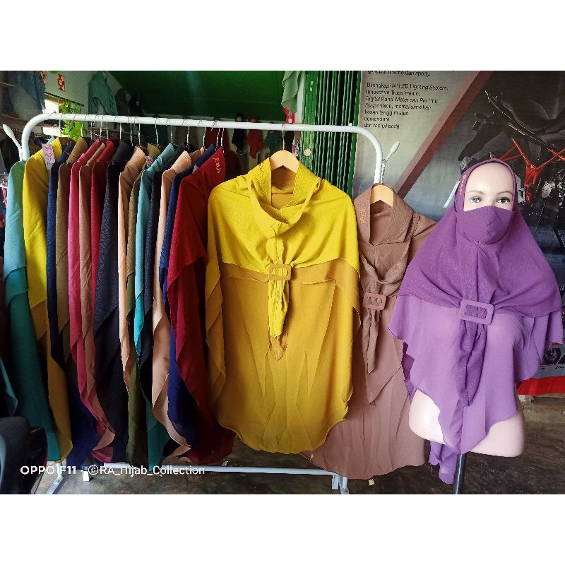 KHIMAR JILBAB JUMBO 2LAYER CERUTI BABYDOLL PREMIUM JILBAB INSTAN