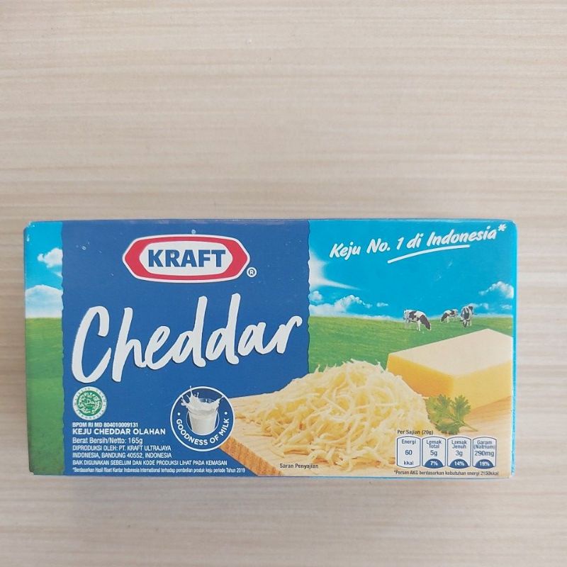 

keju Kraft cheddar 165 gram