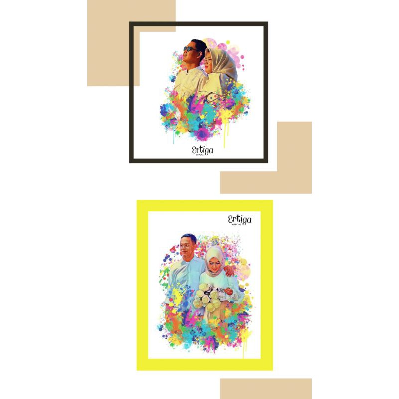 

Karikatur warna kado pernikahan, kado ulang tahun