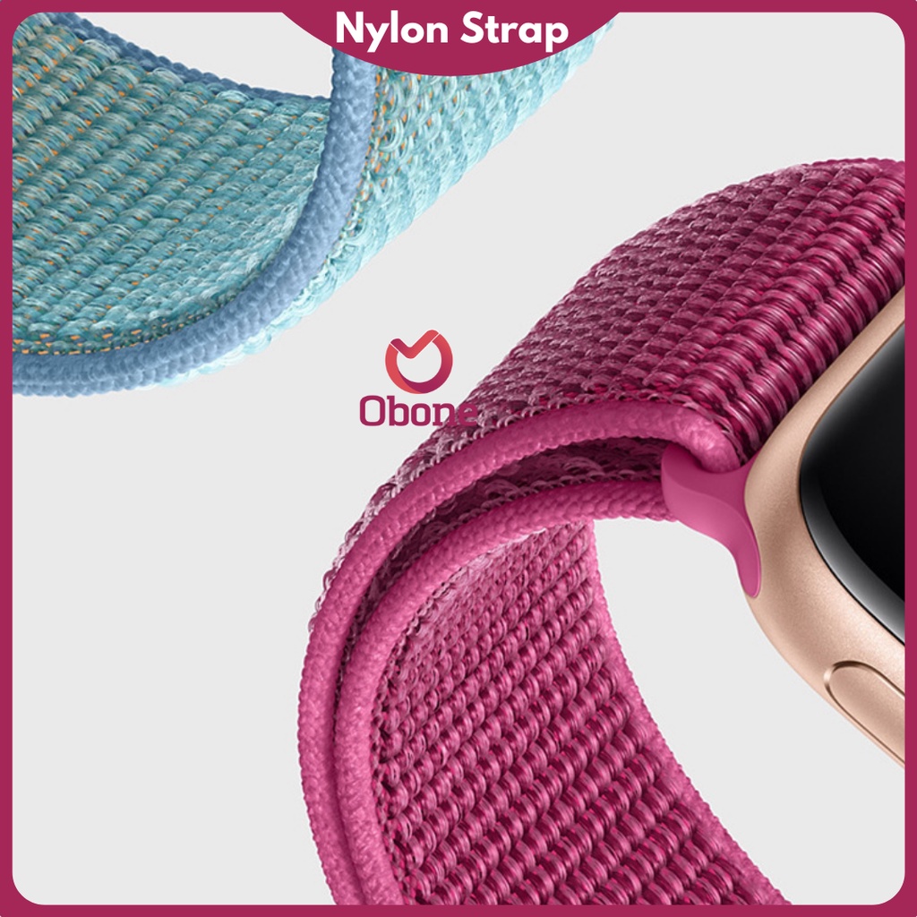 Nilon Strap untuk A watch Series 3 4 5 6 7 8  HW22 IWO iwatch Tali jamtangan smartwatch woven nylon 42mm 44 mm 45mm