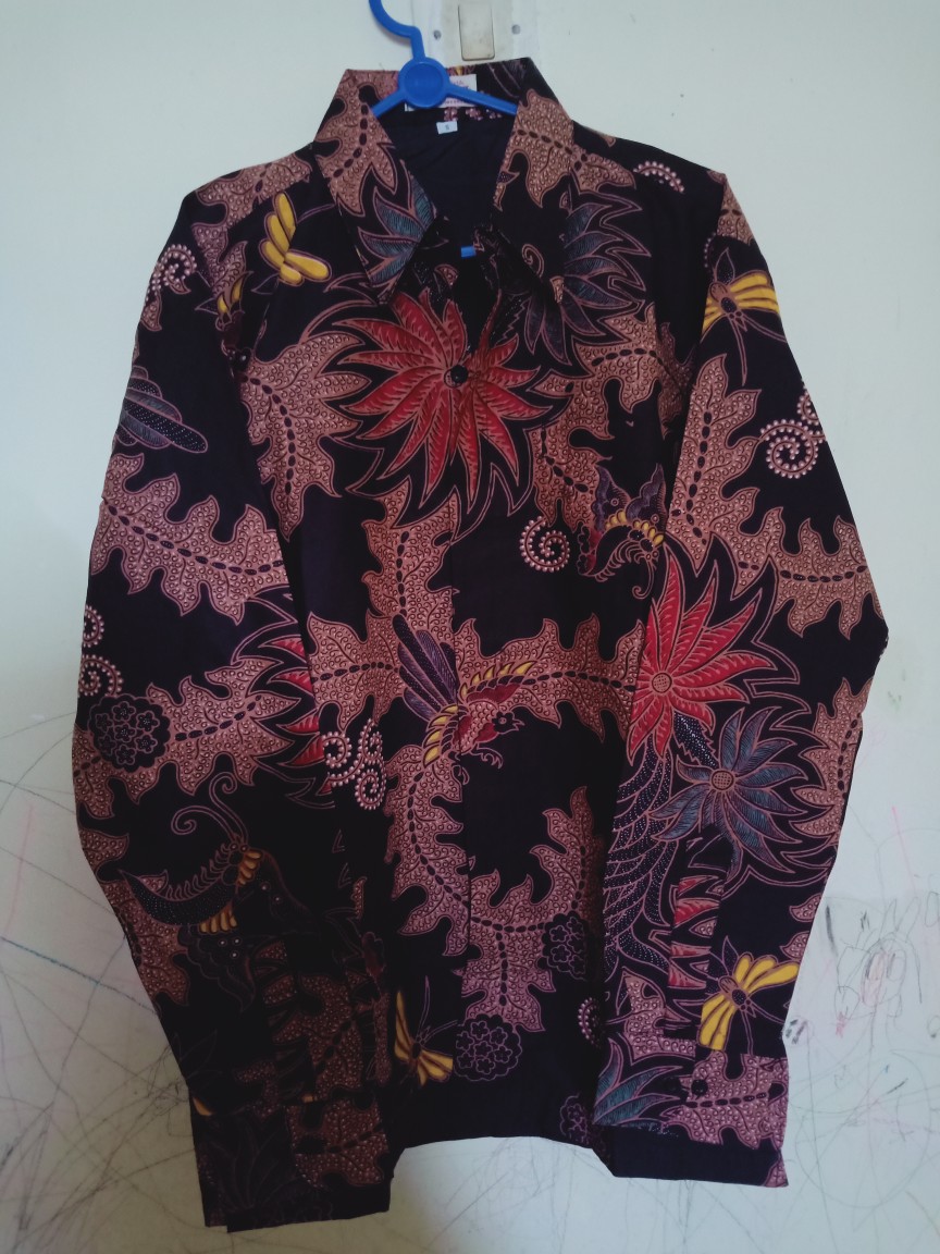 Baju Batik Pria Premium Kemeja Lengan Panjang Asli Solo Batik Aluna Pcw 063