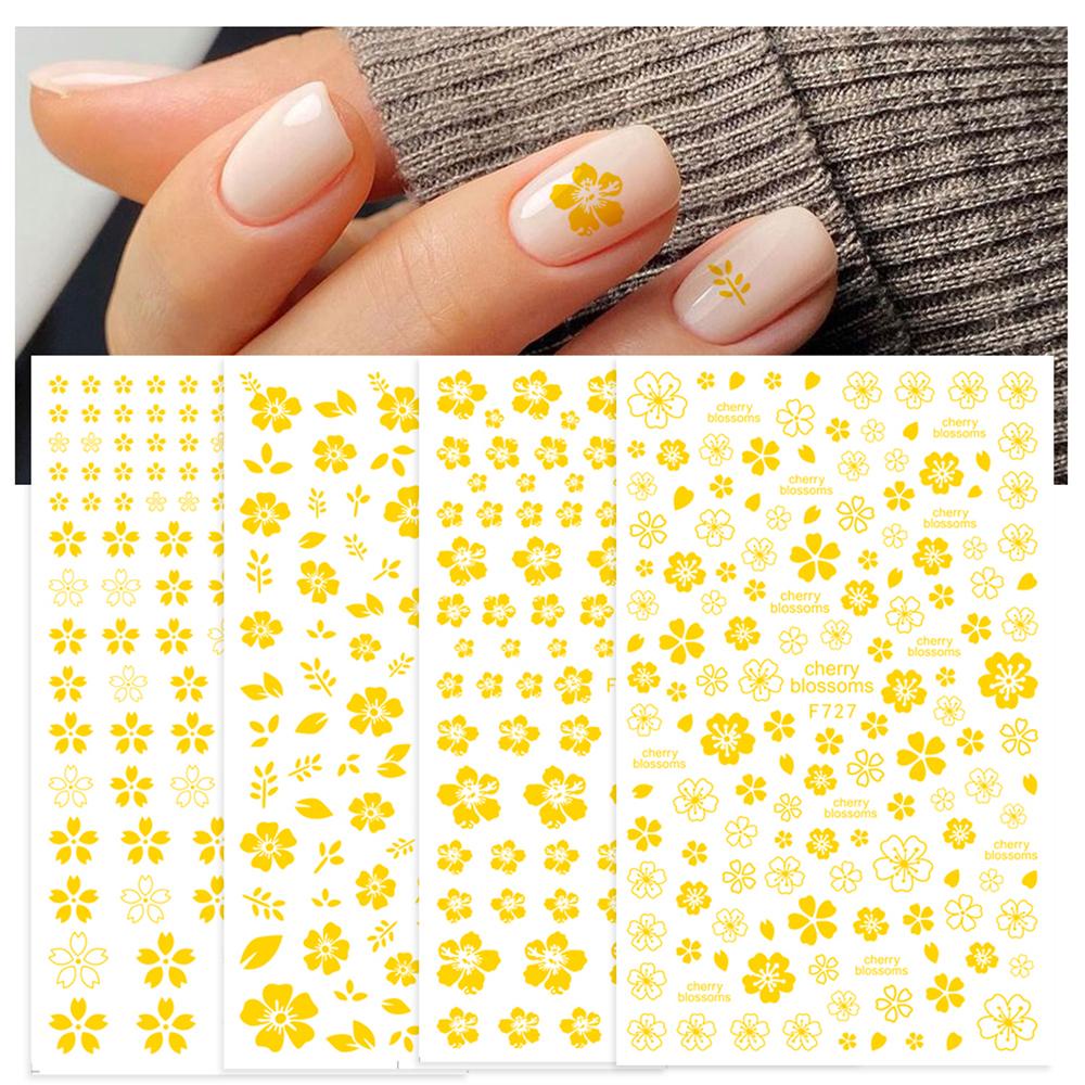 Top Nail Art Sticker Flower Bunga DIY Bunga Sakura Musim Panas