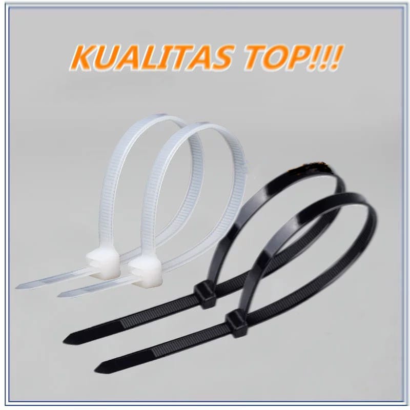 ~ PIYOSHI08 ~ Kabel Ties Ikat Hitam Putih 1 Pack isi 100 Pcs Kabel Tis Pengikat PR111