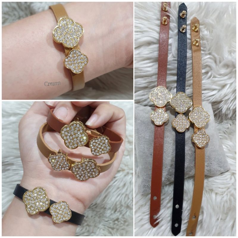 Gelang kulit branded band Premium Quality Anti karat Gelang tangan kulit import /gelang Tangan Wanita branded Band bahan kulit G0122