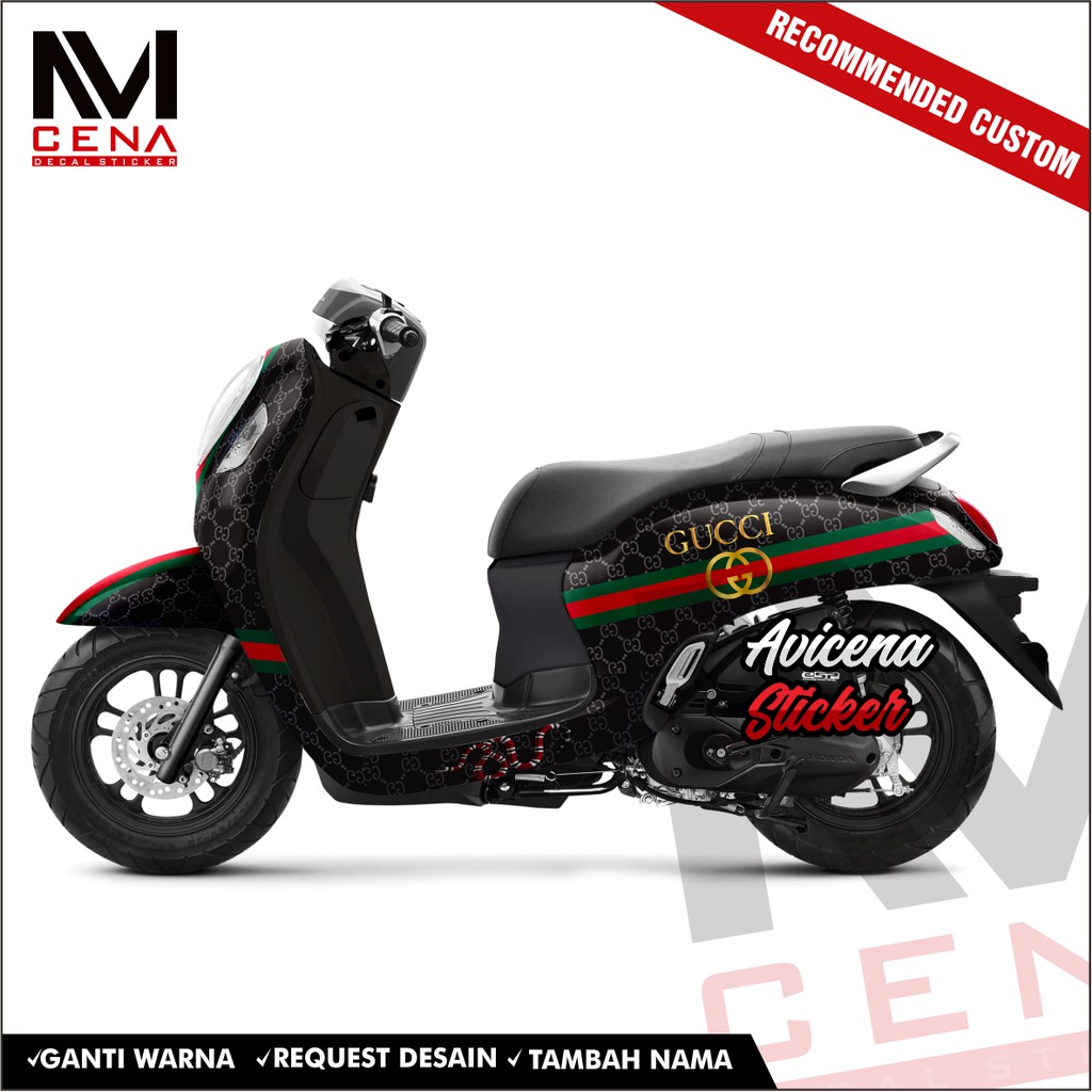 Sticker Striping Decal Scoopy Prestige New 2021 Decal Sticker New Scoopy Prestige 2021 Full gucci