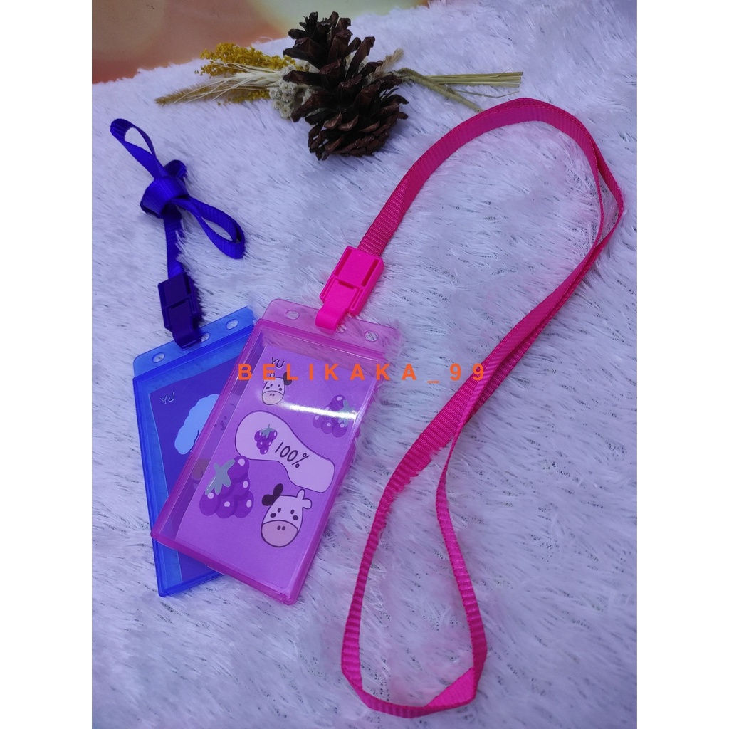 TALI ID CARD NAME TAG PLASTIK WARNA TRANSPARAN POLOS / TALI ID CARD NAMA / ID CARD PANITIA / NAME TAG POLOS / ID CARD HOLDER