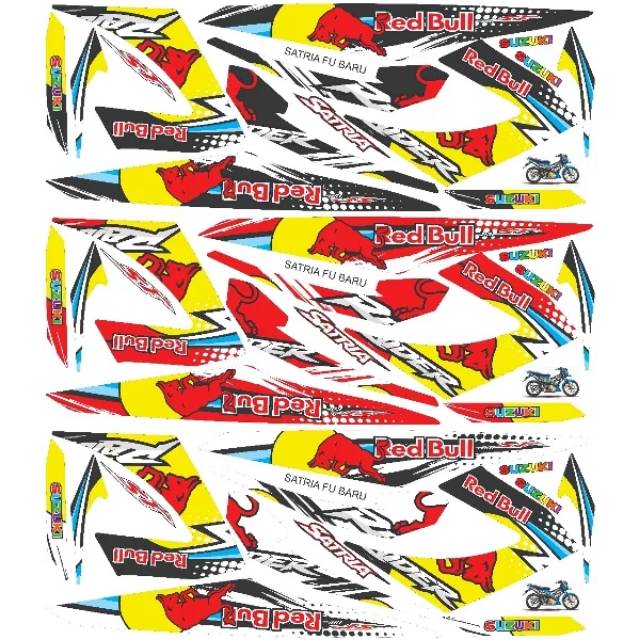 Striping Satria Fu / F 150 New Facelift 2013 2014 2015 Variasi Sticker Stiker Skotlet Motor Lis List