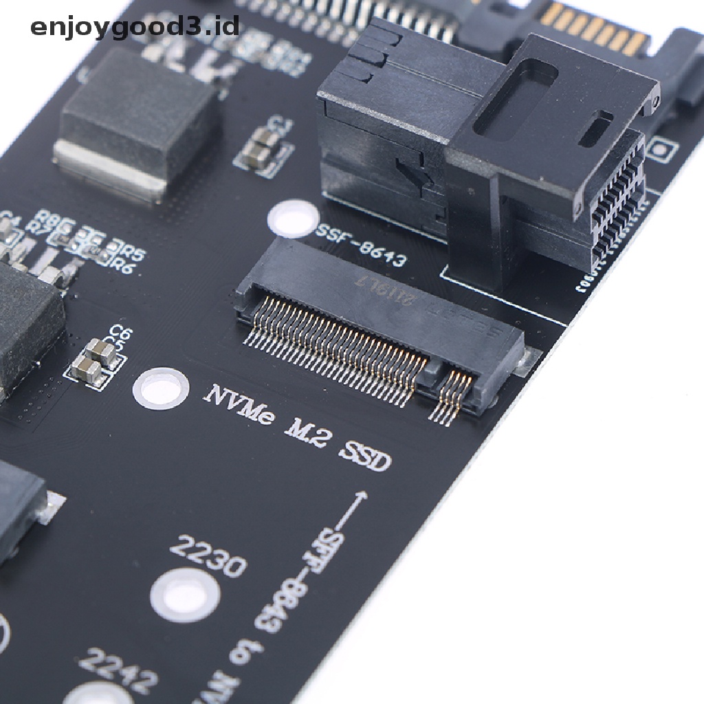 Adapter 22pin Sata M.2 Ssd Sff-8643 Ke Nvme M.2 Ngff Ssd Untuk Mainboard