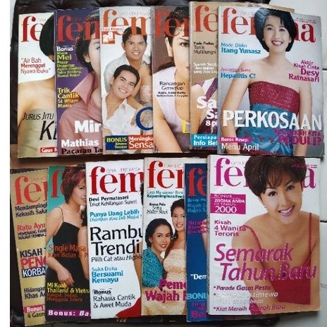 Majalah Bekas Majalqh Jadul Majalah FEMINA Edisi Tahun 2000