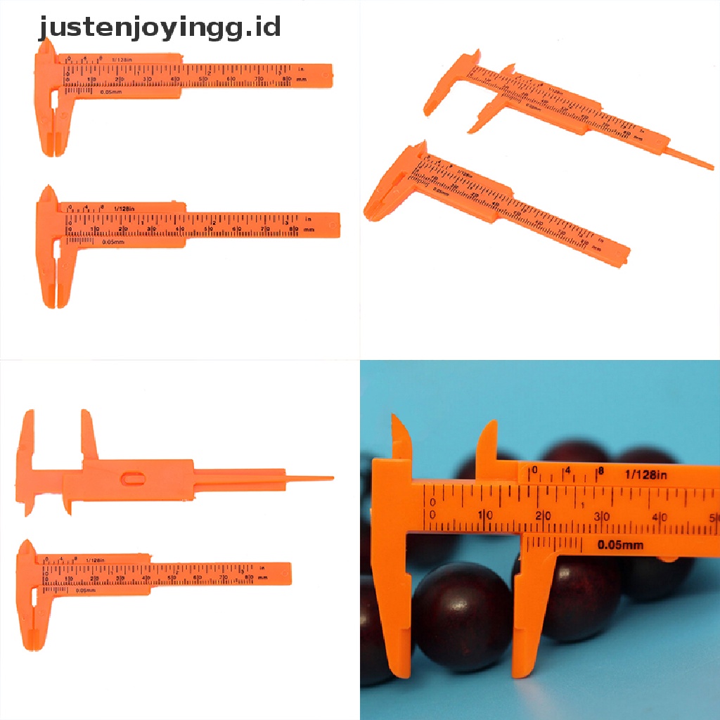 1 Pc Alat Ukur Caliper Mini Bahan Plastik Ukuran 80mm