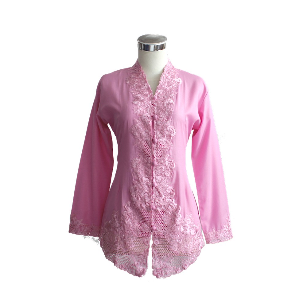 Kebaya Katun Modern Bordir Pink 737