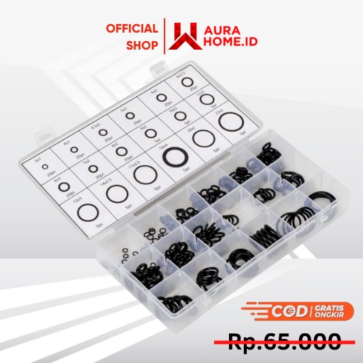 Karet Rubber O Ring Seal Tightening 225 Pcs /  Karet Sil Seal Regulator O Ring pencegah Kebocoran An