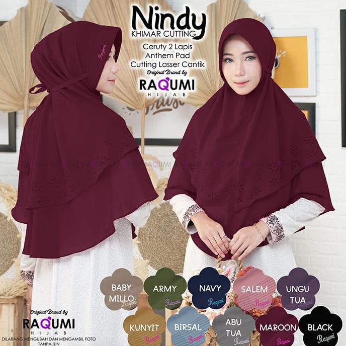 JILBAB NINDY ORI RAQUMI HIJAB TERBARU AGUSTUS