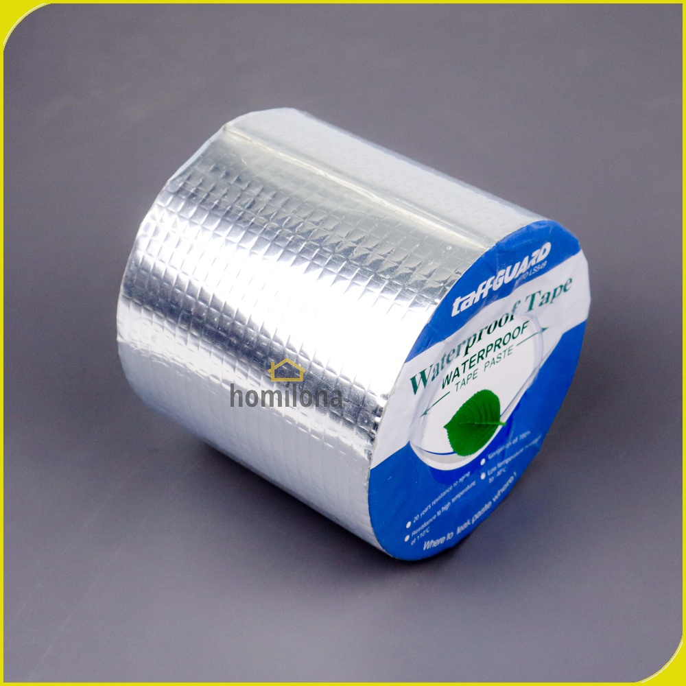 Lakban Aluminium Foil Butyl Super Adhesive Duct Tape Waterproof 5 cm x 5 m - TaffGUARD KYTO LS549 - Silver