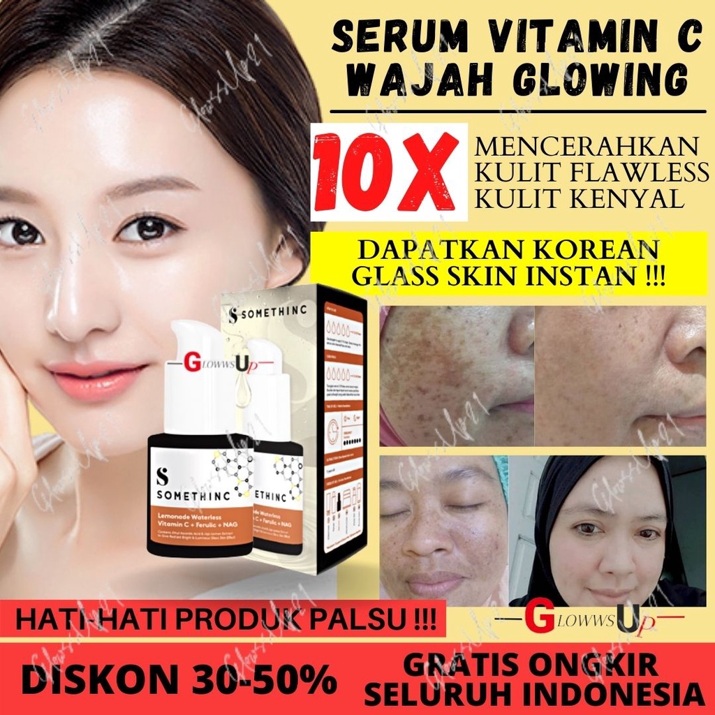 Serum Penghilang Flek Hitam SOMETHINC Lemonade Waterless Vitamin C+Ferulic+NAG Treatment Wajah