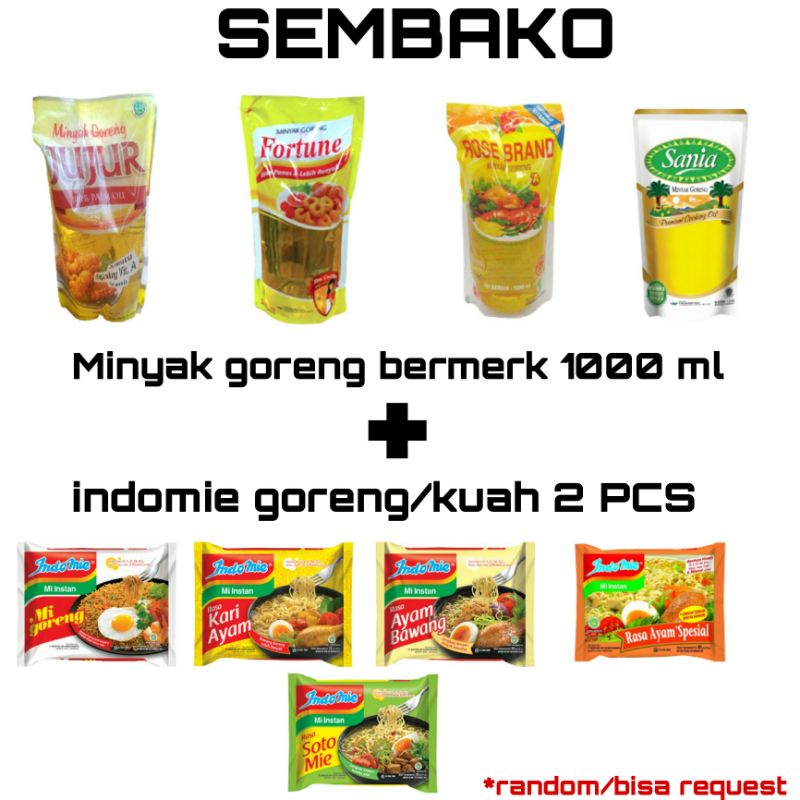 

SEMBAKO MURAH JOGJA ~ Paket Sembako Minyak goreng + indomie murah abis