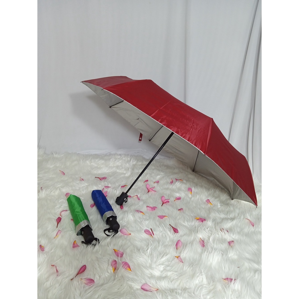Payung Lipat 3 Lapisan SILVER Otomatis BEST QUALITY - L3-SVA