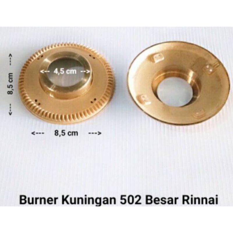 TUNGKU  , BURNER  CEROBONG  , 8 CM  , RB, KUNINGAN BESAR KOMPOR GAS RINNAI SERI A 511A 522A AT 602A 712A