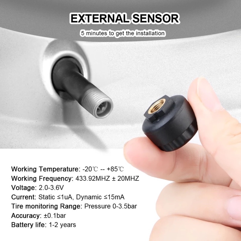 TPMS eksternal ( Tire Pressure Monitoring System )