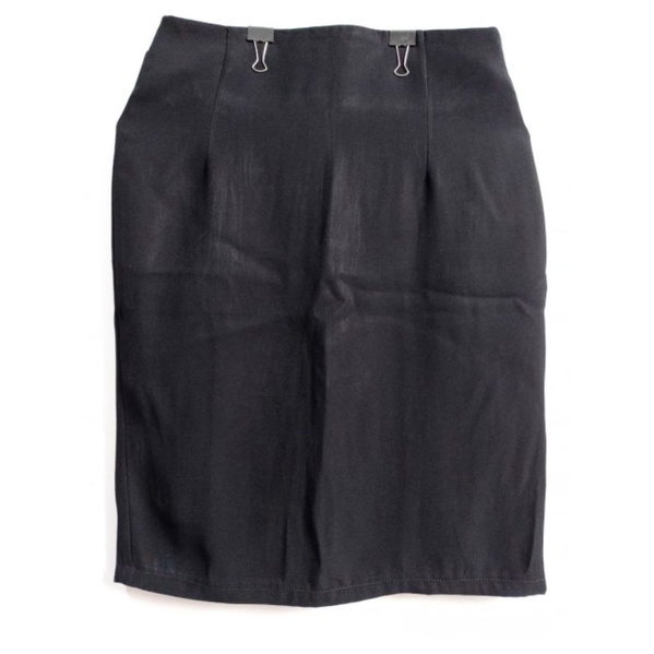Rok Midi Span Hitam