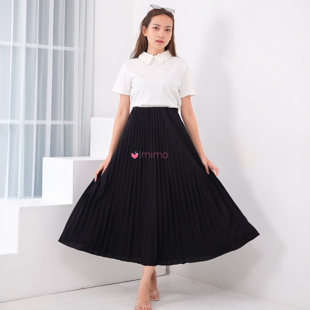 Midi Maxi Pleats Skirt