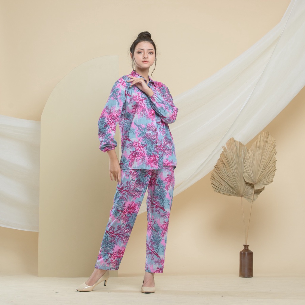 BATIK COUPLE TERMURAH -  Setelan Ayumi Piyama Wanita Premium | Setelan Wanita | Pajamas Wanita | Baj